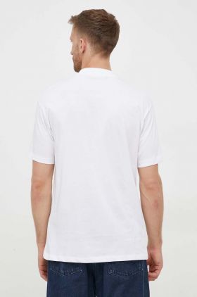 Karl Lagerfeld tricou din bumbac culoarea alb, cu imprimeu