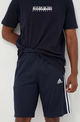 adidas pantaloni scurti barbati, culoarea albastru marin