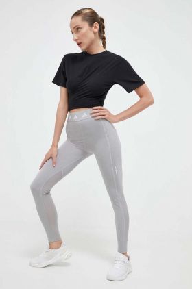 adidas Performance leggins de antrenament Techfit culoarea gri, cu imprimeu