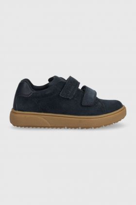 Geox sneakers de piele întoarsă pentru copii culoarea albastru marin