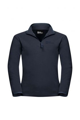 Jack Wolfskin bluza copii TAUNUS HALFZIP culoarea albastru marin, neted