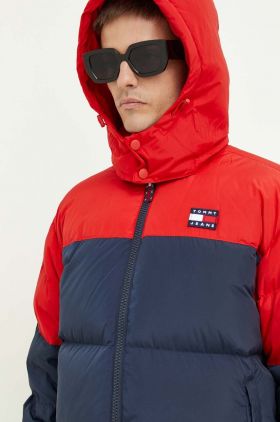 Tommy Jeans geaca de puf barbati, culoarea albastru marin, de iarna