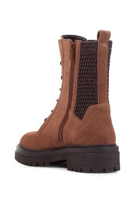 Geox bocanci D IRIDEA N femei, culoarea maro, cu toc plat, D26HRN 0226W C0183