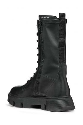 Geox bocanci D VILDE H femei, culoarea negru, cu toc plat, D26UAH 043KB C9997