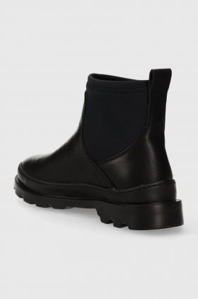 Camper ghete chelsea de piele Brutus femei, culoarea negru, cu toc plat, K400698.001
