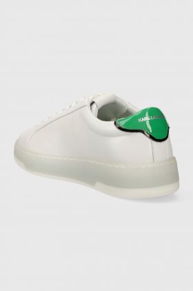 Karl Lagerfeld sneakers din piele KOURT III culoarea alb, KL51538