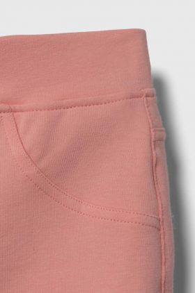 United Colors of Benetton pantaloni de trening pentru copii culoarea roz, neted