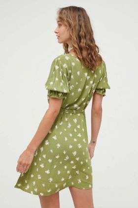 Billabong rochie culoarea verde, mini, evazati