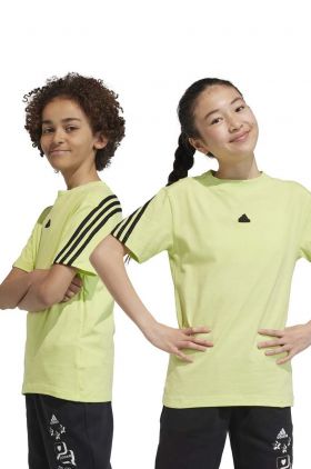 adidas tricou de bumbac pentru copii culoarea verde, modelator