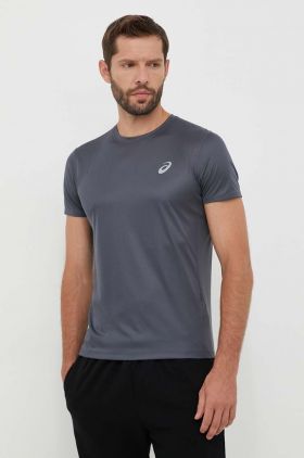 Asics tricou de alergare Core culoarea gri, neted