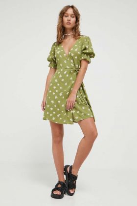 Billabong rochie culoarea verde, mini, evazati