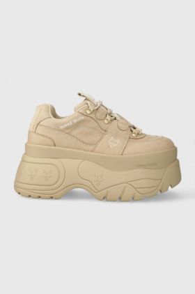 Naked Wolfe sneakers din piele intoarsă Sinner culoarea bej