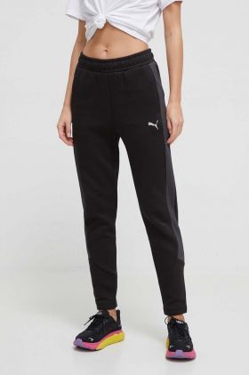 Puma pantaloni de antrenament Evostripe culoarea negru, neted