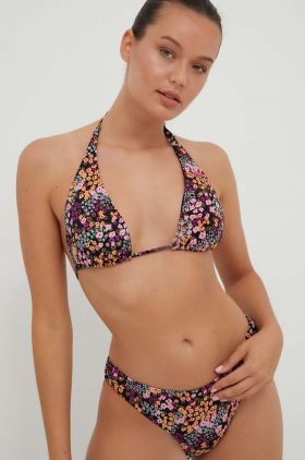 Roxy sutien de baie culoarea violet, cupa usor rigidizata