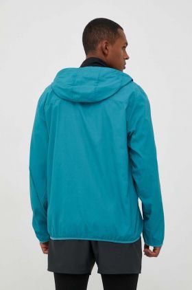 adidas Performance windbreaker Run It culoarea turcoaz, de tranzitie, oversize