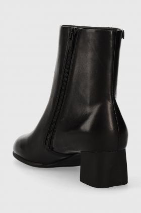 Camper cizme de piele Katie femei, culoarea negru, cu toc drept, K400664.001