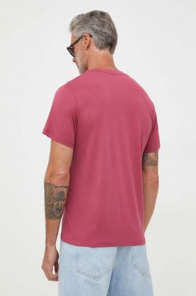 Pepe Jeans tricou din bumbac Waddon culoarea roz, cu imprimeu