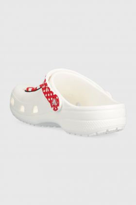 Crocs slapi copii CLASSIC DISNEY MINNIE culoarea alb