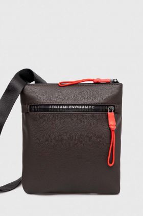 Armani Exchange borseta culoarea maro