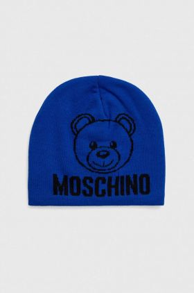 Moschino caciula de lana de lana, din tricot gros