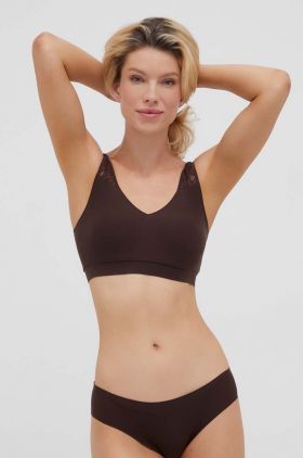 Chantelle sutien culoarea maro, dantela, neted