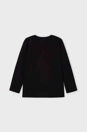 Mayoral longsleeve din bumbac pentru copii culoarea negru
