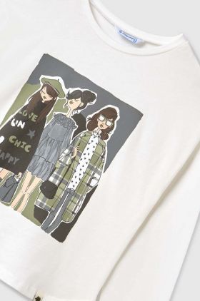 Mayoral longsleeve din bumbac pentru copii culoarea gri