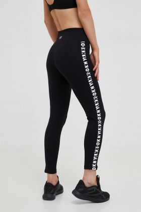 Dkny colanti femei, culoarea negru, cu imprimeu