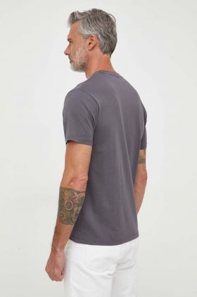 Pepe Jeans tricou din bumbac Waddon culoarea gri, cu imprimeu