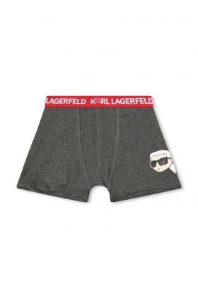 Karl Lagerfeld boxeri copii 2-pack culoarea gri