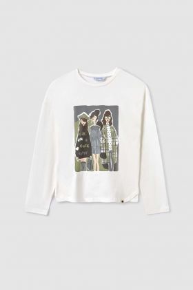Mayoral longsleeve din bumbac pentru copii culoarea gri