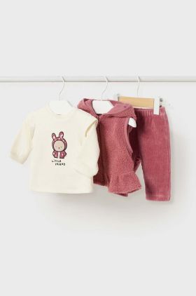 Mayoral Newborn compleu bebe culoarea bordo