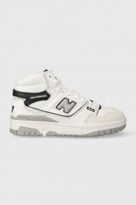 New Balance sneakers BB650RWH culoarea alb