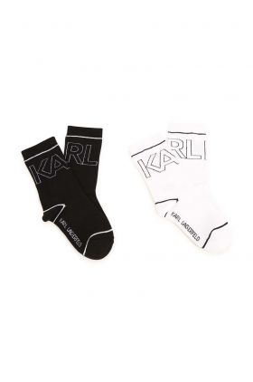 Karl Lagerfeld sosete copii 2-pack culoarea negru