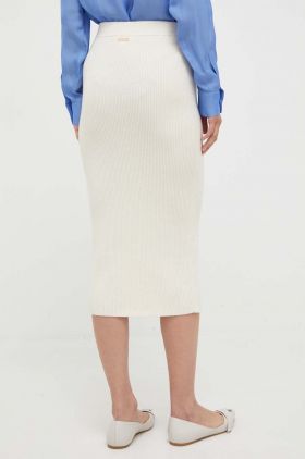 MICHAEL Michael Kors fusta de lana culoarea bej, midi, creion