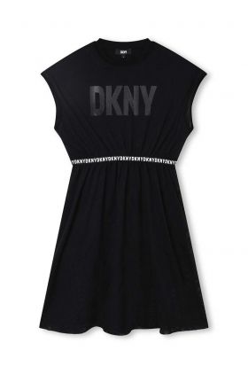 Dkny rochie fete culoarea negru, mini, evazati