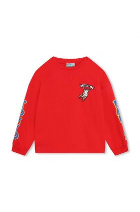 Kenzo Kids longsleeve din bumbac pentru copii culoarea rosu, cu imprimeu