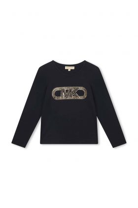 Michael Kors longsleeve copii culoarea albastru marin, cu imprimeu