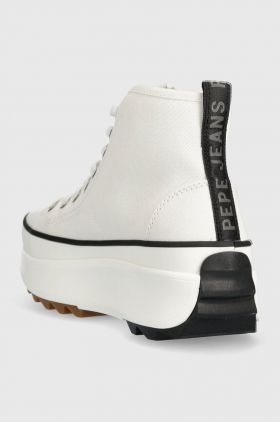 Pepe Jeans tenisi WOKING STREET femei, culoarea alb, PLS31520