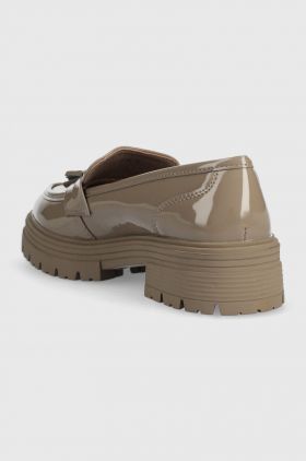 Answear Lab mocasini femei, culoarea bej, cu toc plat