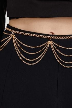 Answear Lab curea femei, culoarea auriu