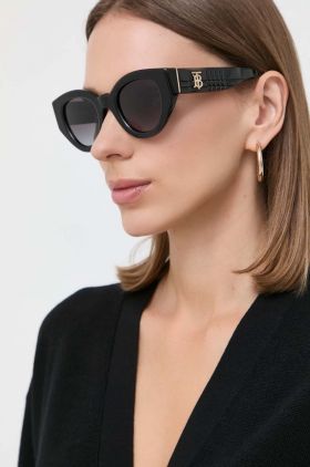 Burberry ochelari de soare femei, culoarea negru