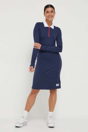 Fila rochie culoarea albastru marin, mini, drept