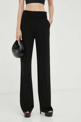 Luisa Spagnoli pantaloni de trening culoarea negru, neted