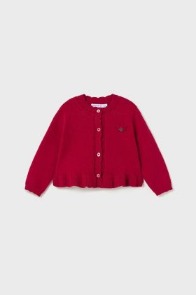 Mayoral cardigan bebe culoarea rosu, light