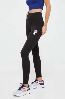 Puma colanti femei, culoarea negru, cu imprimeu