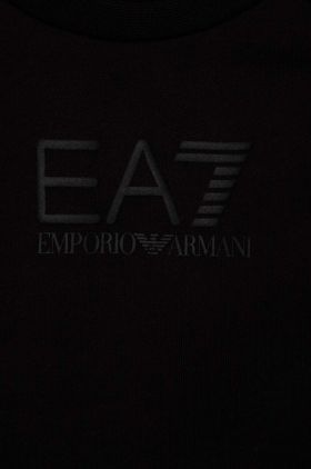 EA7 Emporio Armani bluza copii culoarea negru, cu imprimeu