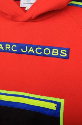 Marc Jacobs hanorac de bumbac pentru copii culoarea rosu, cu glugă, modelator