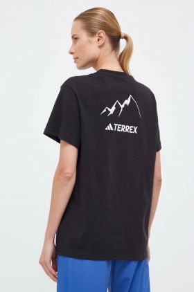 adidas TERREX tricou TERREX Graphic MTN 2.0 femei, culoarea negru II6058