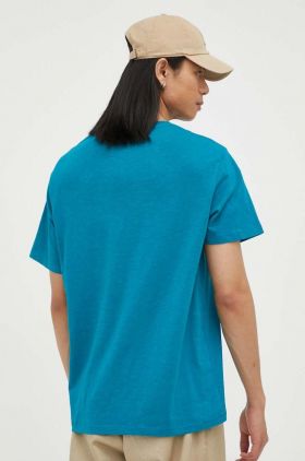 Levi's tricou din bumbac culoarea turcoaz, neted